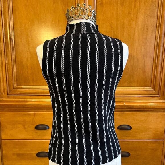 Anthropologie Black and Gray Striped Blouse - Picture 5 of 16